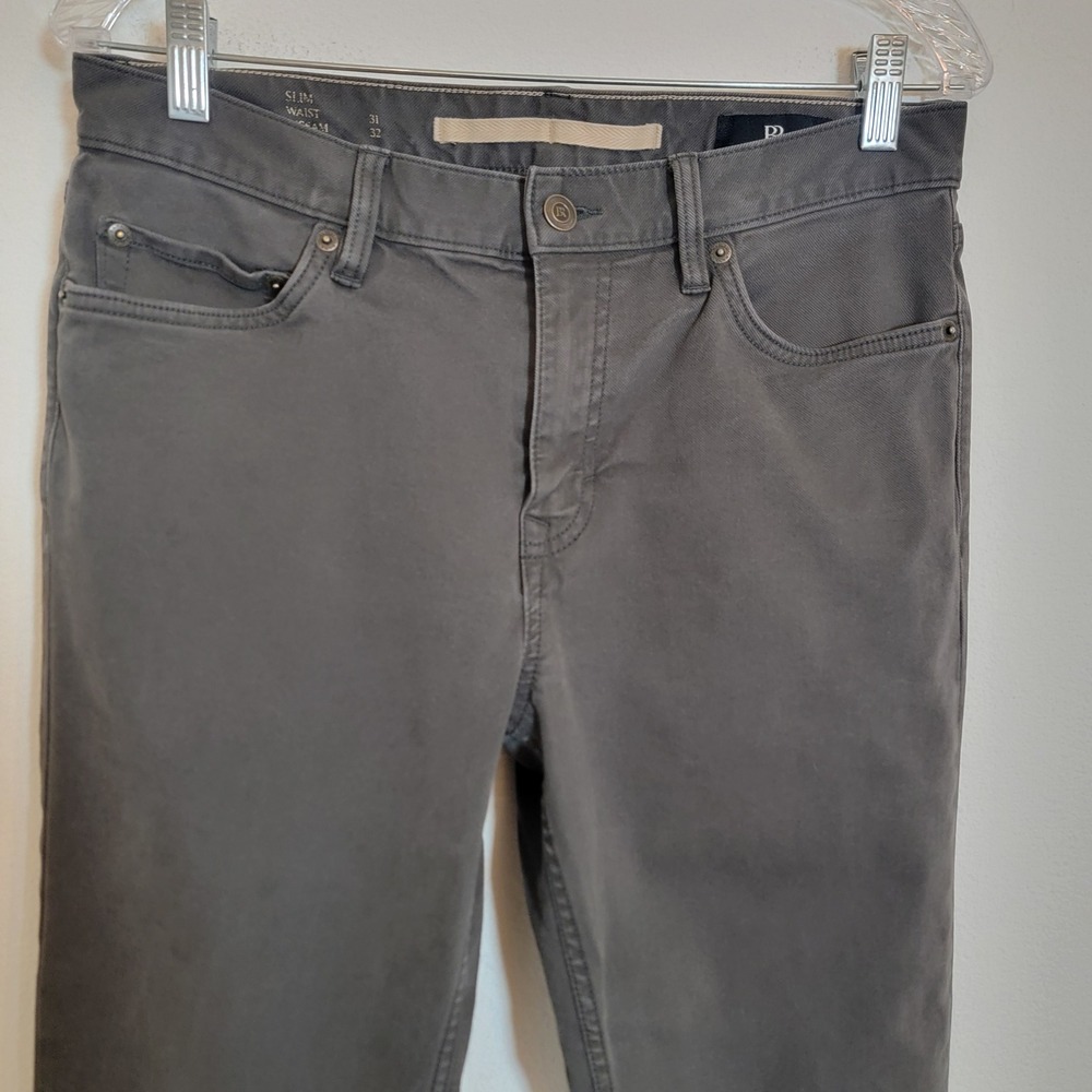 Banana Republic Slim Twill Traveler Pant Charcoal Gray Men's 31x32 Actual 31x28 - Picture 3 of 14